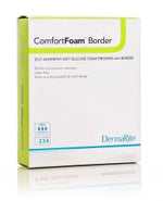 ComfortFoam Border Silicone Adhesive with Border Silicone Foam Dressing, 2 x 2 Inch - (2 X 2 Inch / Each)