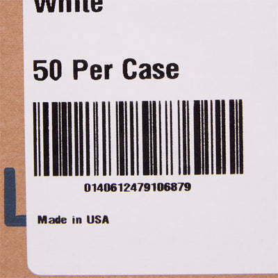 McKesson Deluxe Patient Exam Gown, One Size Fits Most, White -Case of 50