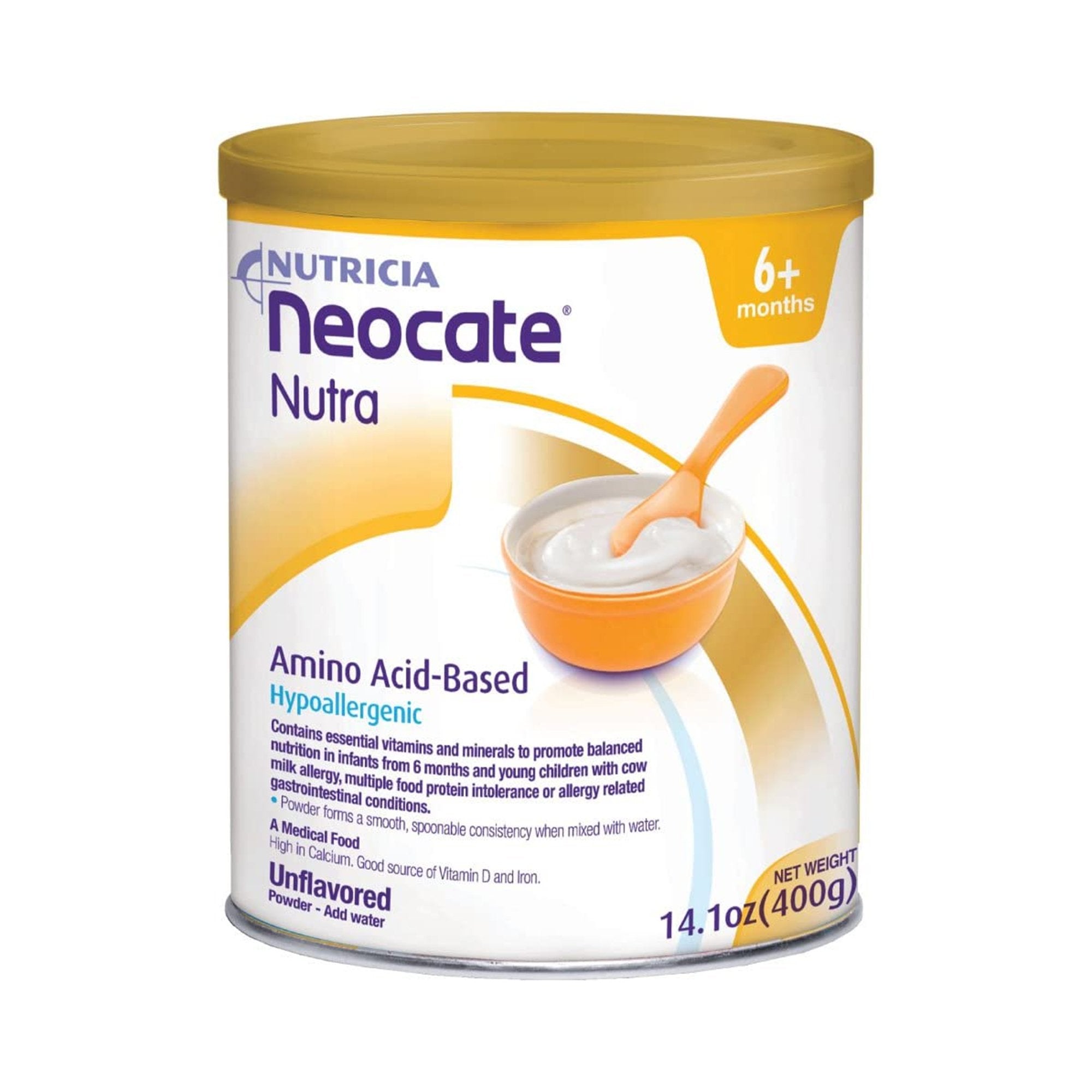 Neocate Nutra Amino Acid-Based Pediatric Oral Supplement, Unflavored, 14.1 oz. Can -Case of 4