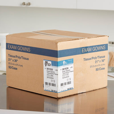 McKesson Pediatric Exam Gown, School Time Print -Case of 50