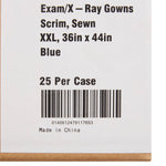 McKesson Patient Exam Gown, 2X-Large, Blue -Case of 25