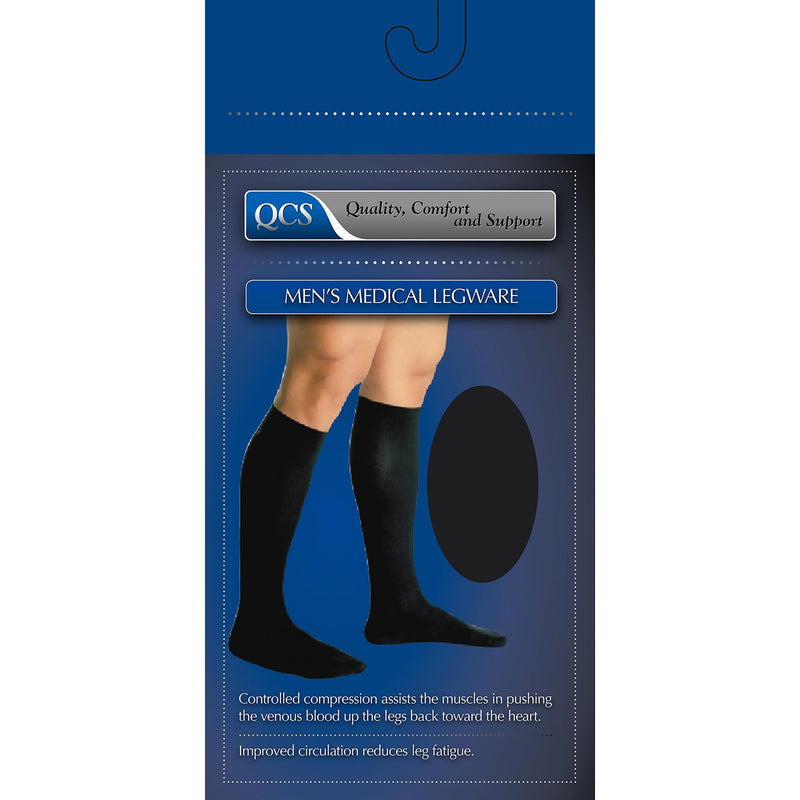 QCS Compression Knee-High Socks, X-Large, Black -Each