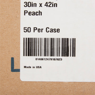 McKesson Patient Exam Gown Open Back, One Size Fits Most, Peach -Case of 50