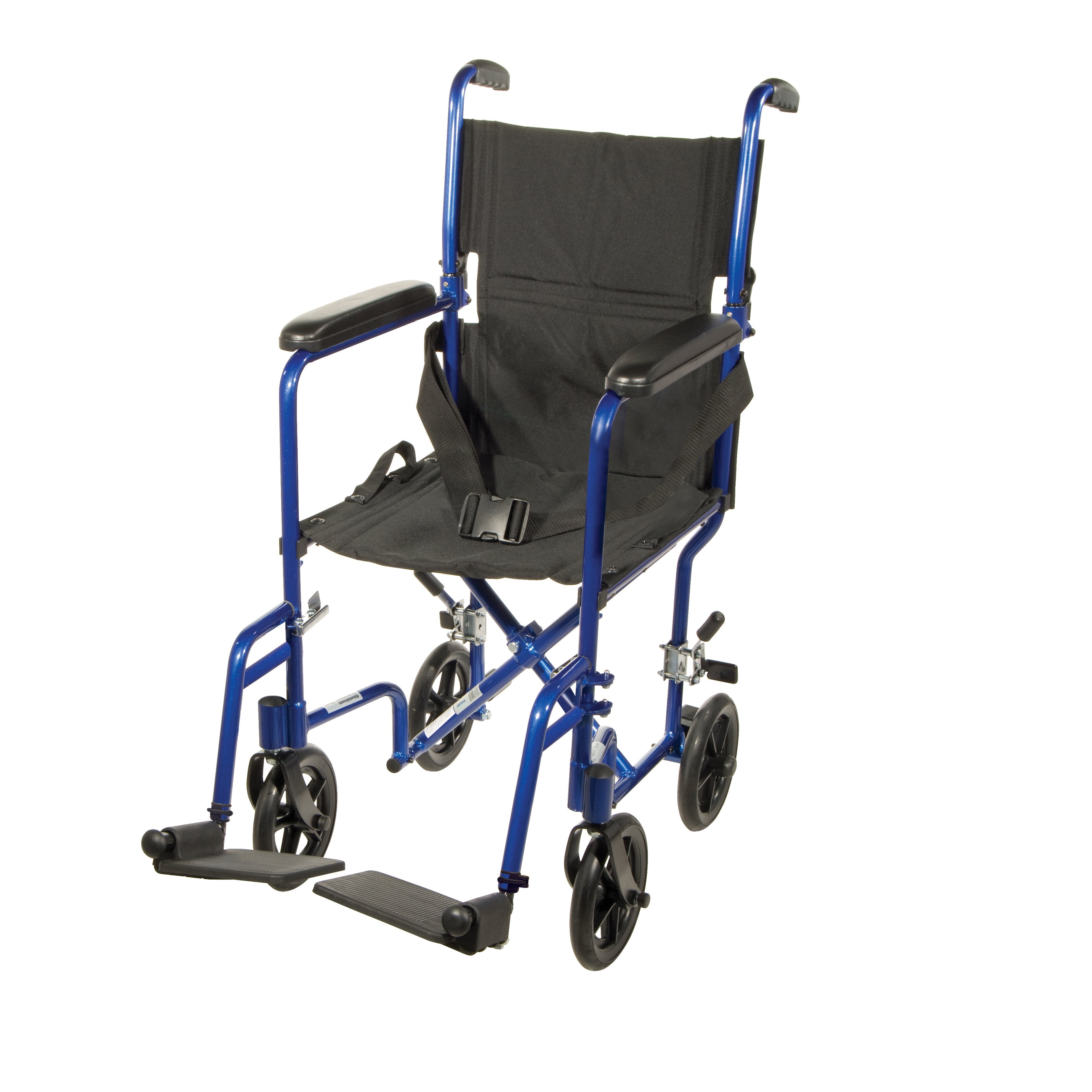 drive Lightweight Transport Chair, Blue, 17-Inch Seat Width -Each