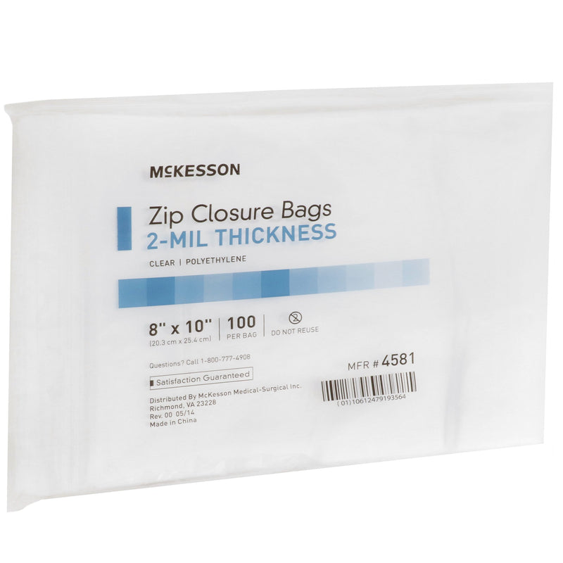 McKesson Zip Closure Bag, 8 X 10 Inches -Box of 10