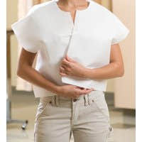 Graham Medical Products Exam Cape Front Opening, White -Case of 100