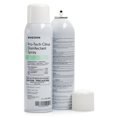 McKesson Pro-Tech Surface Disinfectant Cleaner Alcohol-Based Liquid, Non-Sterile, Citrus Scent, 16 oz. Can -Case of 12