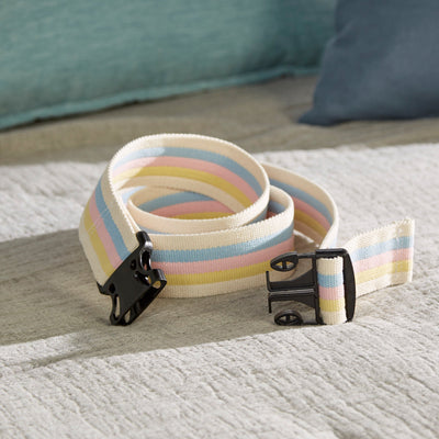 McKesson Gait Belt w/ Derlin Buckle, 60 Inch, Pastel Stripe -Case of 48