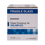 McKesson Glass Unlabeled Sundry Jar, 4 x 4 in -Box of 6