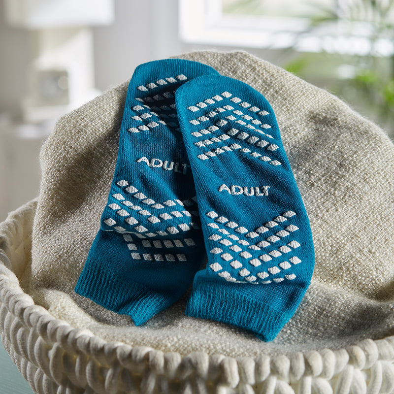 McKesson Slipper Socks, Large, Teal -Case of 48