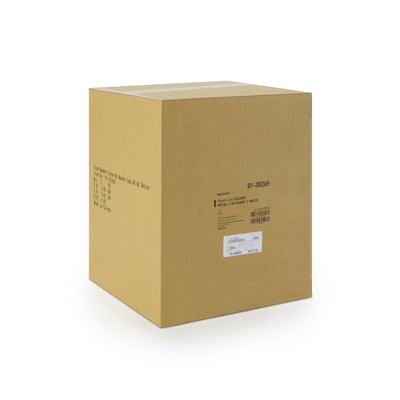 McKesson Trash Can With Plastic Liner, Square, Steel, Step-On, 20 QT, White -Each