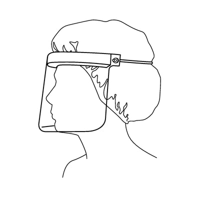 Halyard Face Shield 3/4 length -Case of 40