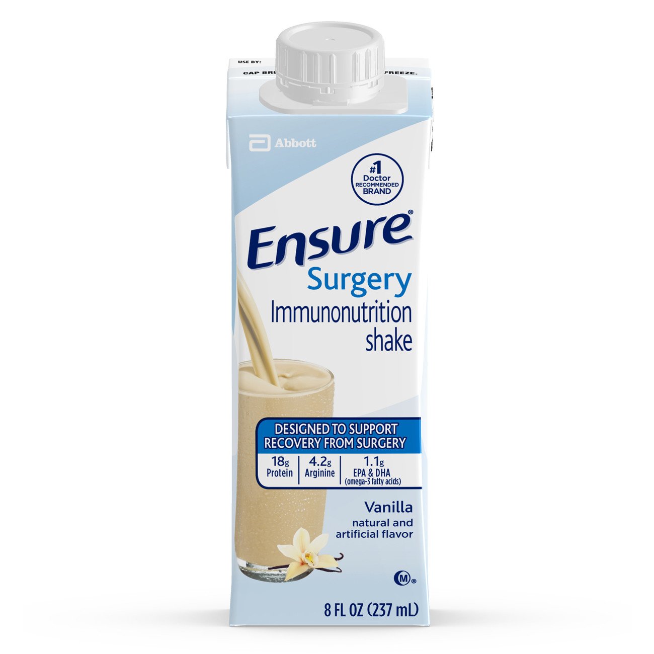 Ensure Surgery Immunonutrition Nutrition Shake, Vanilla, 8 oz. Carton -Case of 15