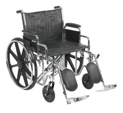 McKesson Bariatric Wheelchair with Swing-Away Elevating Legrest, 22 Inch Seat Width -Each
