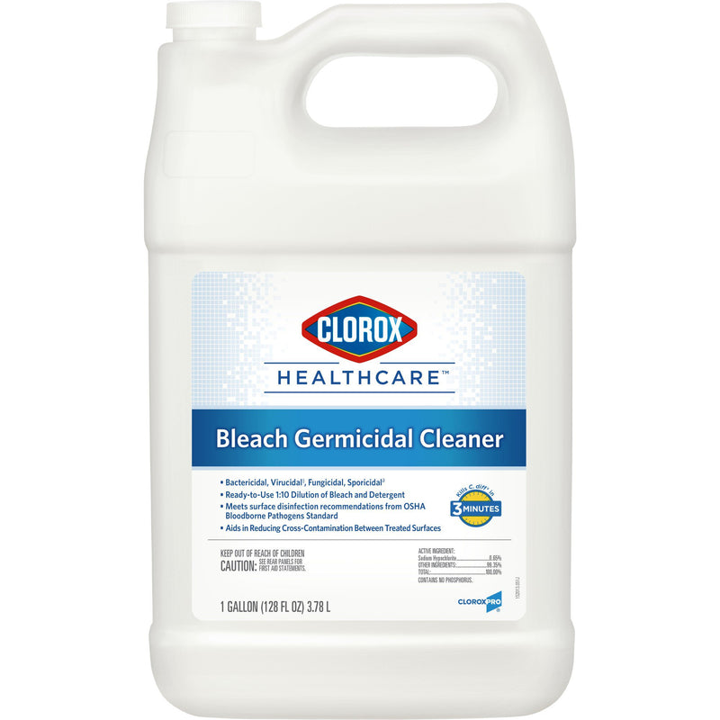 Clorox Healthcare Bleach Germicidal Cleaner, 1 gal. Jug -Case of 4