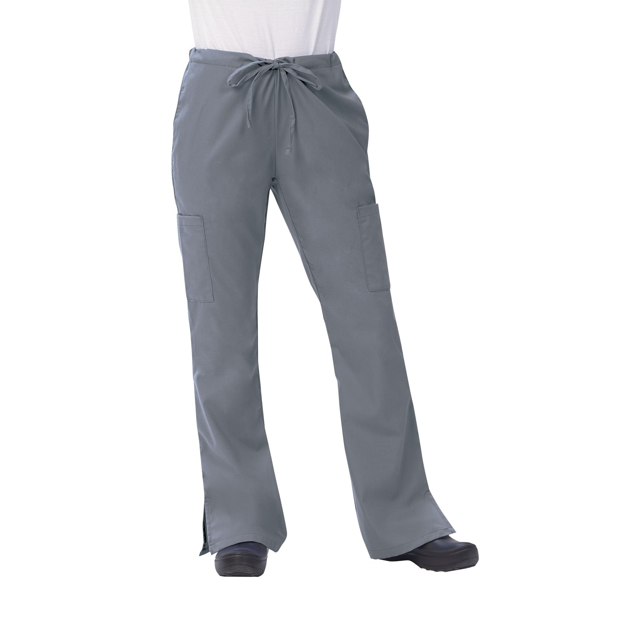 Fashion Seal Female Cargo Scrub Pants, 2X-Large Pewter -Each