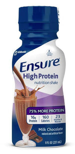 Ensure High Protein Nutrition Shake, Chocolate, 8 oz. Bottle -Case of 12