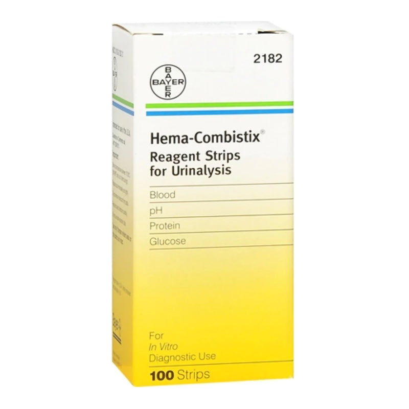 Hema-Combistix Blood Reagent Test Strips -Case of 12