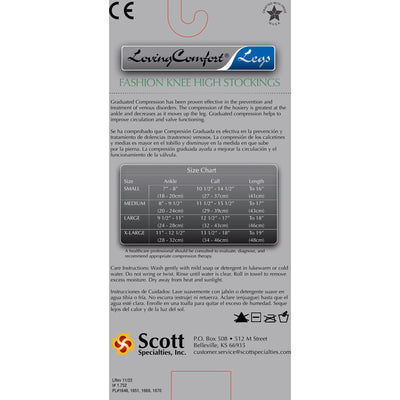 Loving Comfort Mild Anti-Embolism Knee-High Stockings, Large, Beige -1 Pair