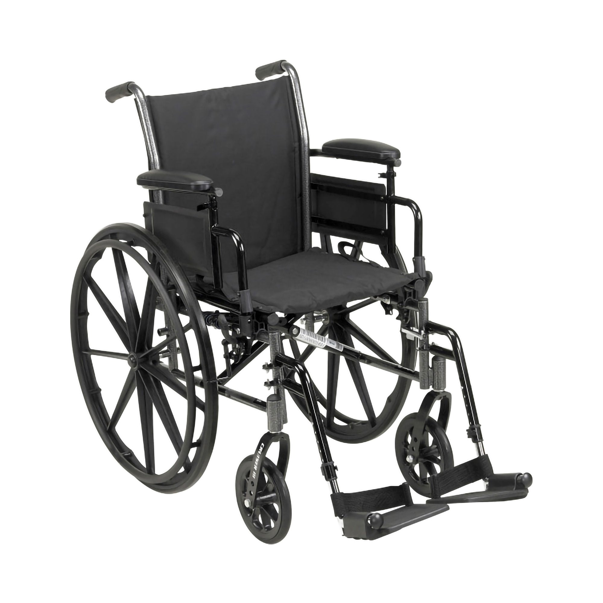 Mckesson Dual Axle Lightweight Wheelchair with Desk Length Arm Elevating Legrest, 20 Inch -Each