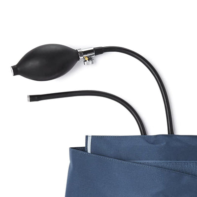 W.A. Baum Calibrated V-Lok Blood Pressure Cuff and Bulb, Adult, Blue, Arm, Medium, 25-35 cm -Each