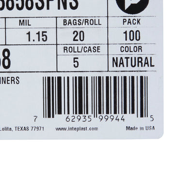 McKesson Super Plus Duty Clear Trash Bags, 60 gal, 1.15 Mil -Case of 100