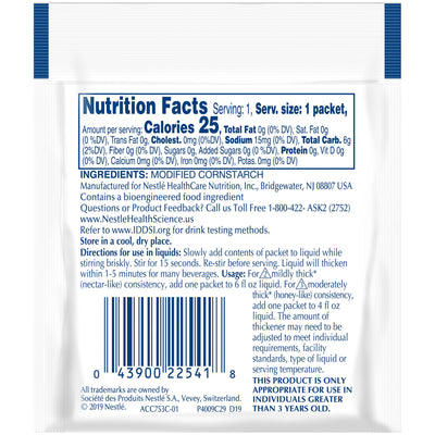 Resource Thickenup Food and Beverage Thickener, 6.4 Gram Packet -Case of 75