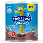 PediaSure Grow & Gain Pediatric Shake Mix, Chocolate, 14.1 oz. Can -Case of 6