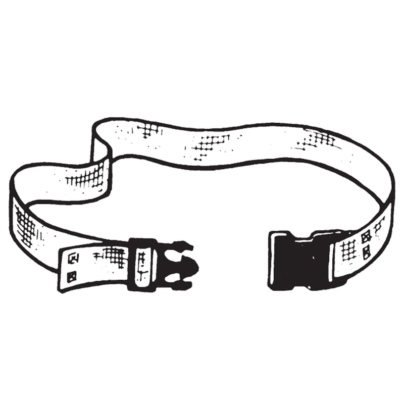 SkiL-Care Heavy-Duty Gait Belt with Delrin Buckle, Pinstripe, 60 Inch -Each