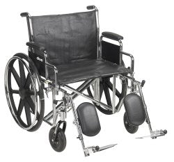 McKesson Bariatric Wheelchair with Swing-Away Elevating Legrest, 24-Inch Seat Width -Each