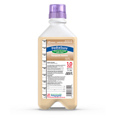 PediaSure 1.0 Cal with Fiber Ready to Hang Pediatric Tube Feeding Formula, 1 Liter Bottle -Each
