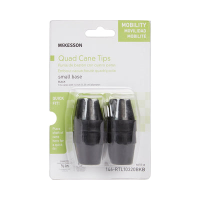 McKesson Quad Cane Tips -Box of 4