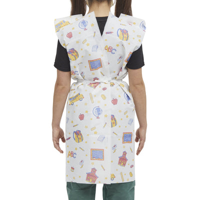 McKesson Pediatric Exam Gown, School Time Print -Case of 50