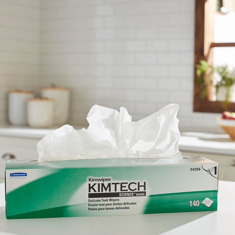 Kimtech Science Kimwipes Delicate Task Wipes, 1 Ply -Box of 140