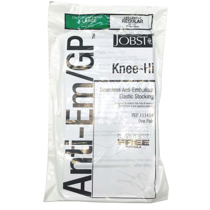 JOBST Anti-Em/GP Knee High Anti-embolism Stockings, X-Large / Regular -Box of 12