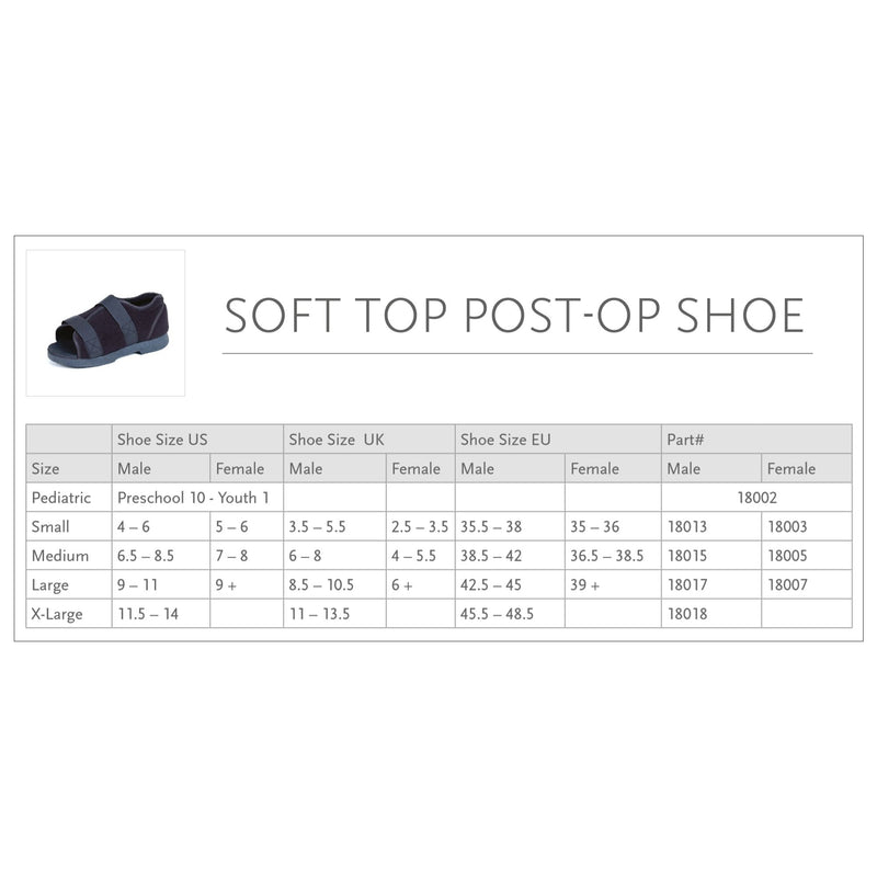 Össur Soft Top Post-Op Shoe, Female, Large -Each