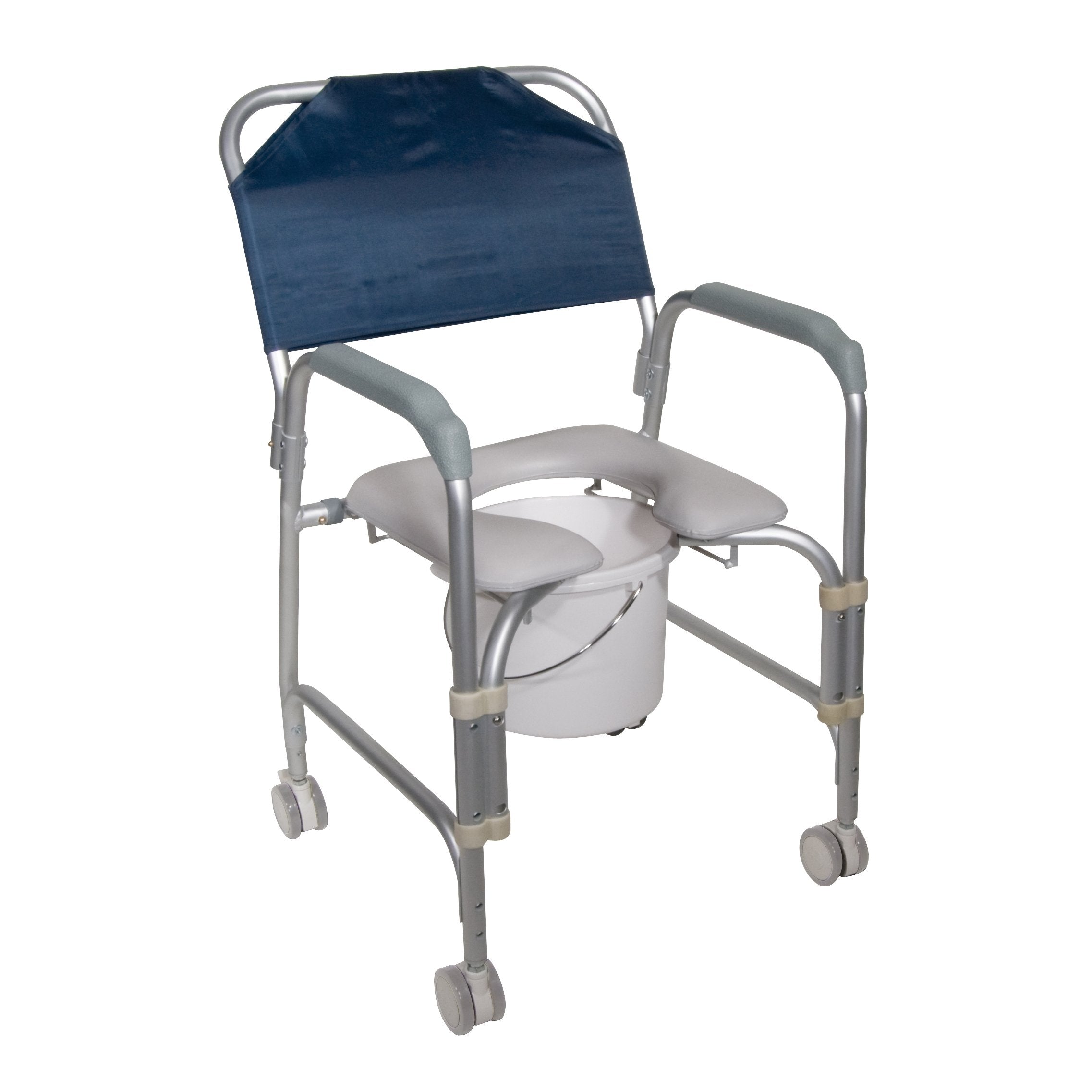 drive Aluminum Shower Chair and Commode with Casters -Each