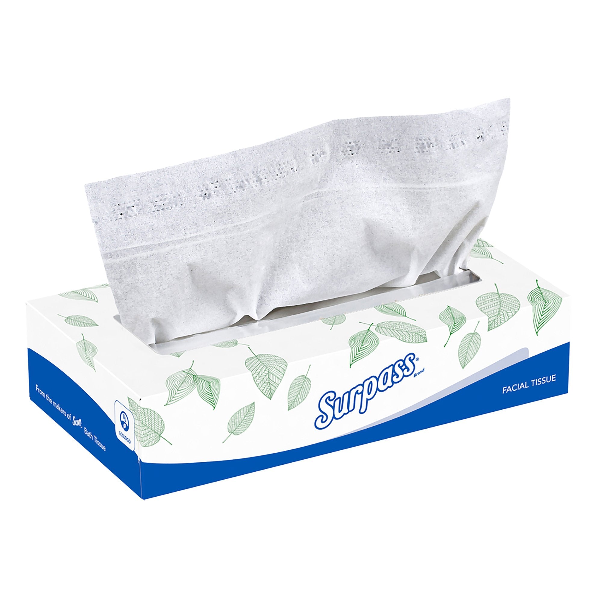 Surpass Facial Tissue, 100 per Box -Box of 100