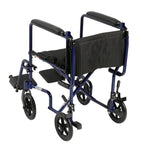 drive Lightweight Transport Chair, Blue, 17-Inch Seat Width -Each