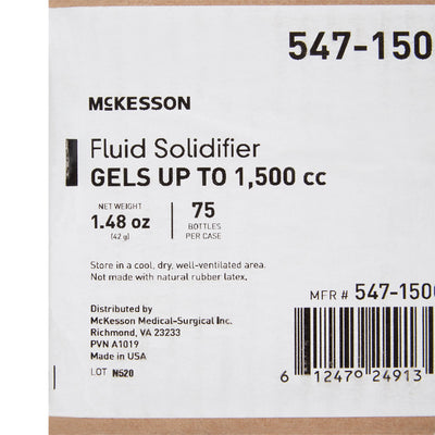 McKesson Fluid Solidifier, 1.69 oz Bottle -Case of 75