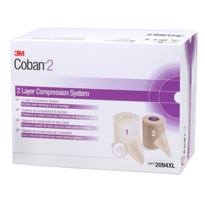 3M Coban 2 Self Adherent / Pull On Closure 2 Layer Compression Bandage System - 993482_BX - 3