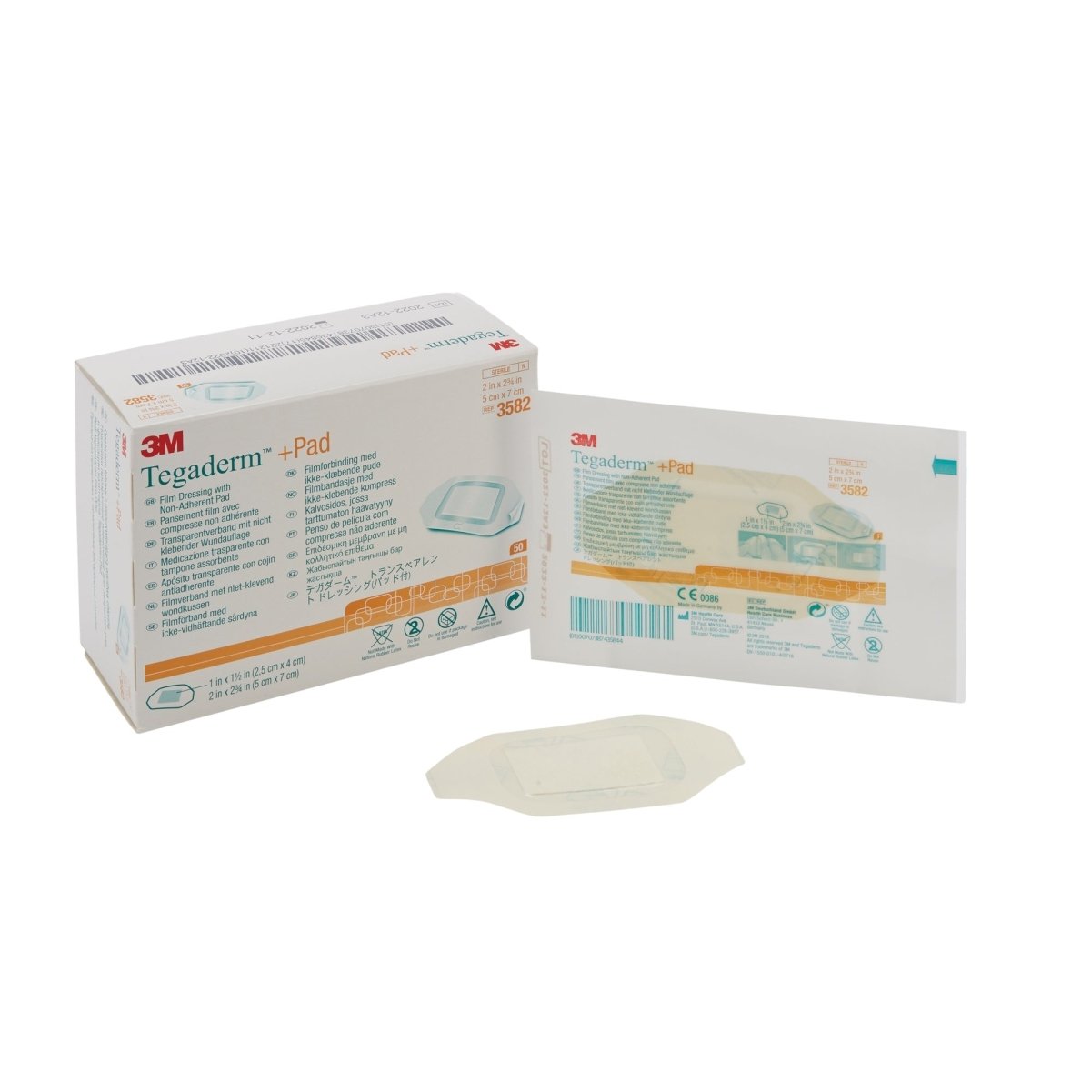 3M Tegaderm Film Dressing with Pad, Sterile, Transparent, Non-Adherent - 311916_BX - 1