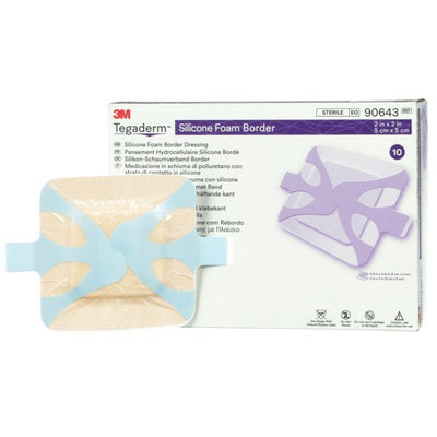 3M Tegaderm with Border Film Backing Silicone Foam Dressing - 1079670_BX - 19