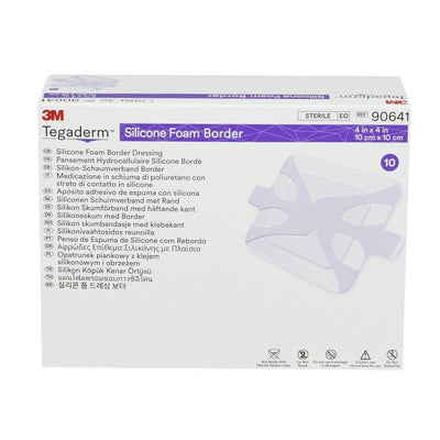 3M Tegaderm with Border Film Backing Silicone Foam Dressing - 842349_BX - 3