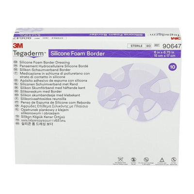 3M Tegaderm with Border Film Backing Silicone Foam Dressing - 1078888_BX - 7
