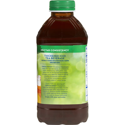 Thick & Easy Clear Nectar Consistency Thickened Beverage, Iced Tea, 46 oz. Bottle -Case of 6