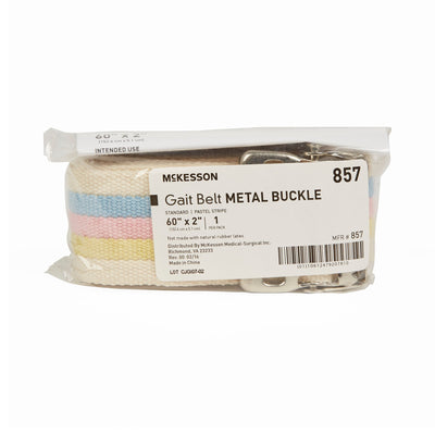 McKesson Gait Belt, 60 Inch, Pastel Stripe -Case of 48