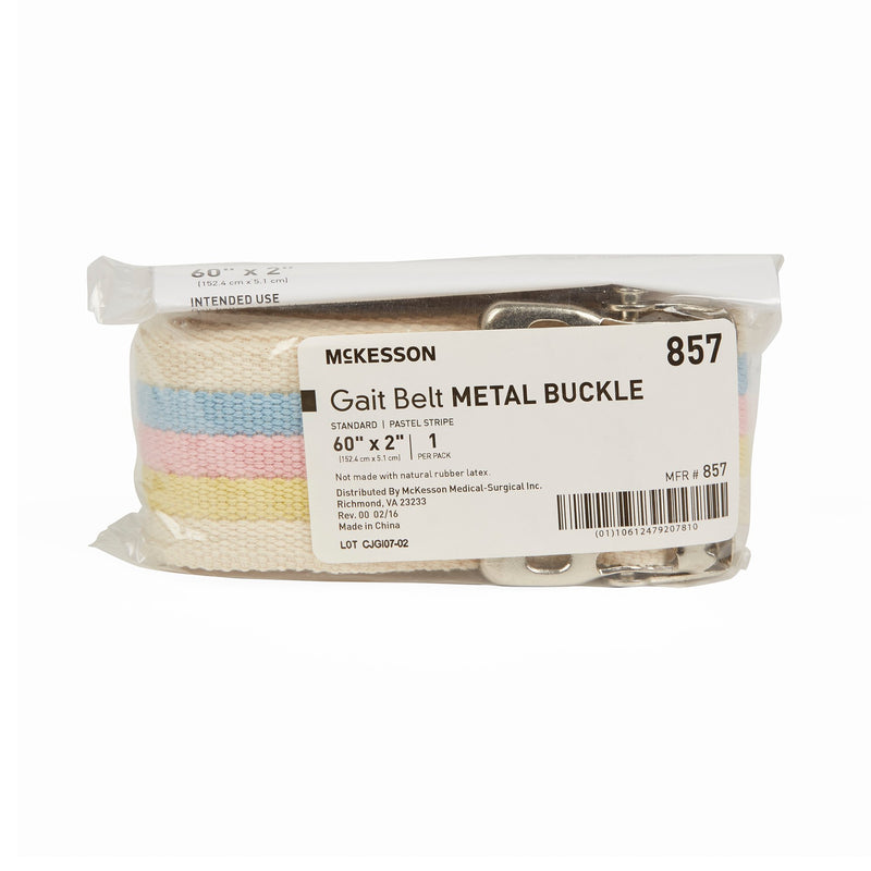 McKesson Gait Belt, 60 Inch, Pastel Stripe -Case of 48