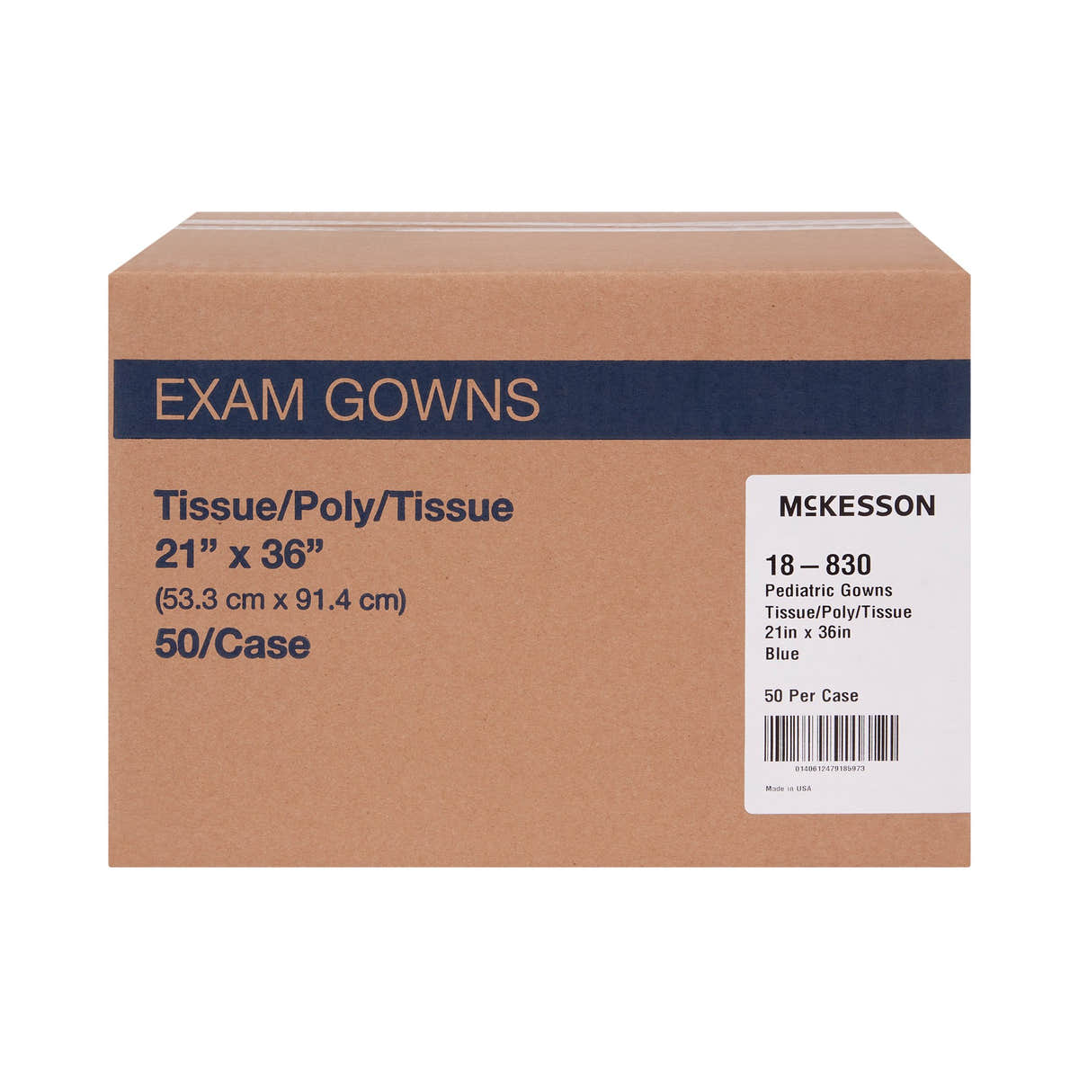 Medi-Pak Exam Gown, Blue, Pediatric Medium -Case of 50