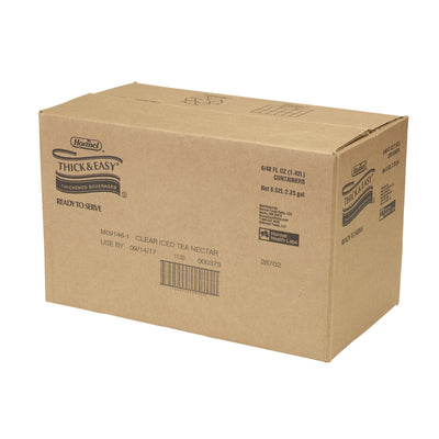 Thick & Easy Clear Nectar Consistency Thickened Beverage, Iced Tea, 46 oz. Bottle -Case of 6